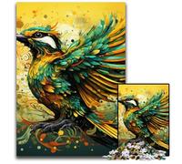 Rompecabezas de Madera Gorrión Verde de 1000 Piezas para Adultos, Ideal para Adolescentes y coleccionistas, Regalo de Viaje, Actividad Familiar, 50x75cm/19,68x29,52 Pulgadas