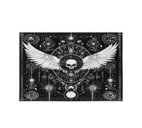 Rompecabezas de madera gótica negra de calavera malvada, desafiante, 500 piezas