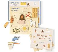 Rompecabezas de Madera Los Nombres de Jesús, Rompecabezas bíblico Cristiano de Madera, Piezas de Madera de álamo Extra Gruesas para un Juego fácil, Rompecabezas de Historias bíblicas (1PC)