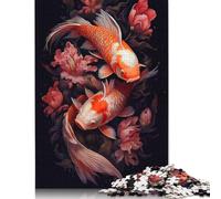 Rompecabezas de Madera Lucky Koi Fish de 1000 Piezas para Adultos, Rompecabezas de Formas únicas para Adultos, Regalos de Rompecabezas, Rompecabezas para Juego Familiar de 1000 Piezas (75x50cm)