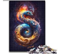 Rompecabezas de Madera para Adultos, 1000 Piezas de dragón de fantasía galáctica, Ideal para Decorar el hogar y Jugar con la Mente para Adolescentes (tamaño 50x75cm)