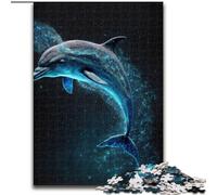 Rompecabezas de Madera para Adultos, 1000 Piezas, diseño de Delfines, Educativo, Intelectual, descompresor, Divertido Juego Familiar, 50x75cm, para Juegos interactivos Familiares