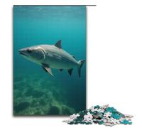 Rompecabezas de Madera para Adultos 1000 Piezas diseño de Peces Nadando en Aguas Poco Profundas Juego Educativo 1000 Piezas (38 x 26 cm)