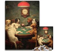 Rompecabezas de Madera para Adultos, 1000 Piezas, diseño de Perro Jugando al póquer, Juguete Educativo para Adolescentes, decoración del hogar y la Oficina, 50x75cm