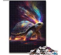 Rompecabezas de Madera para Adultos,1000 Piezas,diseño de Tortuga Espacial, Educativo,Intelectual,descompresor,Divertido Juego Familiar,50x75cm,para un Juego Interactivo Familiar