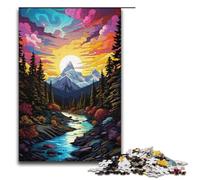Rompecabezas de Madera para Adultos 1000 Piezas Parque Nacional Banff Juego Educativo para niños (38 x 26 cm)