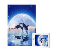 Rompecabezas de Madera para Adultos (300 Piezas) de la Manada de orcas con Caja