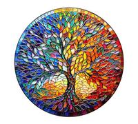 Rompecabezas de Madera para Adultos, 300 Piezas, Rompecabezas de Madera con Forma de árbol de Colores, 34 x 34 cm