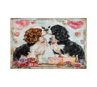 Rompecabezas de madera para adultos Cavalier King Charles Spaniel para el día de San Valentín, 1000 piezas, rompecabezas de madera para parejas, cachorros, decoraciones de patrón de mascotas para