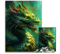 Rompecabezas de Madera para Adultos con diseño de dragón Chino Malvado Ideal para Hacer en casa o como Regalo Decorativo 1000 Piezas (75 x 50 cm)