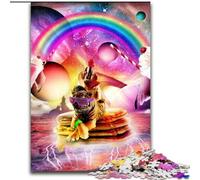 Rompecabezas de Madera para Adultos de 1000 Piezas de Perro Montando Tigre, Ideal como decoración o Regalo de cumpleaños, 50x75cm, para Juegos interactivos Familiares