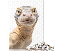 Rompecabezas de Madera para Adultos, diseño de dragón de Komodo, Ideal como Selfie, para Adolescentes, 500 Piezas (52 x 38 cm)