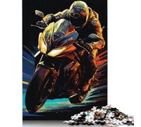 Rompecabezas de Madera para Adultos, diseño de Motociclista y Deportista, Adolescentes, decoración del hogar, 500 Piezas (52 x 38 cm)