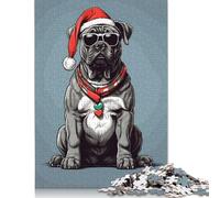 Rompecabezas de Madera para Adultos, diseño navideño de Cane Corso, 520 Piezas, (52 x 38 cm).
