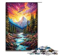 Rompecabezas de Madera para Adultos Parque Nacional Banff 1000 Piezas para Adultos y niños a Partir de 12 años (75 x 50 cm)