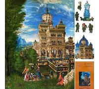 Rompecabezas de madera para adultos, piezas de forma única, fabricado en los Estados Unidos por FoxSmartBox - 303 piezas - Susanna and The Elders