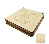 Rompecabezas de Madera para Mamá, 12 Razones por Las Que Te Amo Mamá, Caja de Recuerdos de Madera para Madre y Abuela de Hija o Hijo, Regalos para el Día de la Madre, Cumpleaños y Agradecimientos