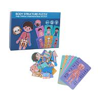 Rompecabezas de Madera para niños pequeños, niños Estructura de órganos del Cuerpo Humano Rompecabezas de cognición Juguetes educativos System Interactivo de Juguetes de anatomía Humana(MG-Boy)