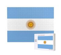 Rompecabezas de madera para ocio, exquisitos patrones de bandera argentina para interacción familiar y entretenimiento en interiores