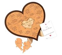 Rompecabezas de madera personalizable con diseño de corazón para decoración de habitación de 1 año/tercer año y decoración de escritorio para él o ella