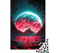 Rompecabezas de Madera Red Dawn de 1000 Piezas para Adultos, Juego Educativo, Juguete de desafío, 1000 Piezas (38 x 26 cm)