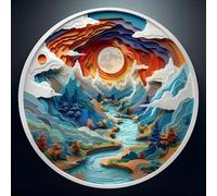 Rompecabezas De Madera -Tamaño 3D Efectos Visuales Formas Únicas Avanzado Adulto Animales Rompecabezas De Madera, Decoración del Hogar (Visión 3D Dentro de la Cueva-3, M)