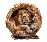 Rompecabezas De Madera -Tamaño 3D Efectos Visuales Formas Únicas Avanzado Adulto Animales Rompecabezas De Madera, Decoración del Hogar