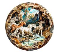 Rompecabezas De Madera -Tamaño 3D Efectos Visuales Formas Únicas Avanzado Adulto Animales Rompecabezas De Madera, Decoración del Hogar