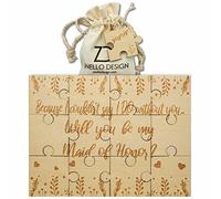 Rompecabezas de madera "Will You Be my Maid of Honor?", regalo original y personalizado para propuesta de dama de honor, anuncio de boda inusual, viene en una caja de regalo