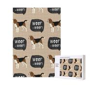Rompecabezas de madera Woof Beagle de 300 piezas para diversión familiar y para adultos