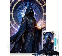 Rompecabezas de Mago Místico con Orbe y Capucha para Adolescentes, 1000 Piezas, Juguete de Lógica Fuerte, Diversión Compartida, Bordes Transparentes, Regalo Encantador (50x75cm)