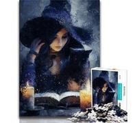 Rompecabezas de Mago Negro para Adolescentes, 1000 Piezas, Juguetes educativos, Juegos Familiares con póster y Hoja de Trivia 38x26cm