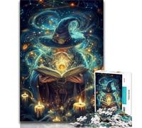 Rompecabezas de Mago para Adultos de 1000 Piezas, desafiante Pero Divertido y Divertido, con póster y Hoja de Trivia a Juego, 38x26cm