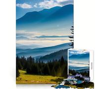 Rompecabezas de majestuosas cordilleras de 1000 Piezas para Adultos Estimula la Mente y fomenta la recreación Tranquila Cierre Seguro Regalo Ideal (38x26cm)