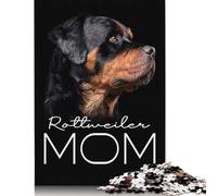 Rompecabezas de mamá Rottweiler para Adultos y niños. 1500 Piezas, Divertidos y desafiantes, Juegos educativos, decoración del hogar, Regalos, 1500 Piezas (85 x 57 cm)