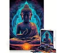 Rompecabezas de Mandala psicodélico de Buda para Adultos,1000 Piezas,Entrenamiento de Memoria,Escape Sereno,Corte Impecable,Regalo de cumpleaños (38x26cm)