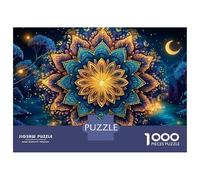 Rompecabezas de Mandalas Coloridos de 1000 Piezas, Arte de Mandalas Vibrante para Juegos educativos para Adultos, Hermosa decoración de cumpleaños, 52 x 38 cm