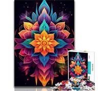 Rompecabezas de Mandalas florecientes para Adolescentes 1000 Piezas para Adultos Juguetes educativos Juegos antiestrés Regalos y Juguetes geniales (50x75cm)