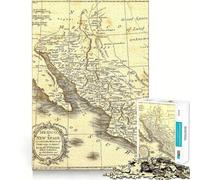 Rompecabezas de Mapa Antiguo para Adolescentes, 1000 Piezas, Juguete de lógica Resistente, Tranquilo, de Bordes definidos, Regalo Elegante (50x75cm)