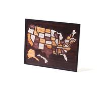 Rompecabezas de mapa de viaje de madera de Estados Unidos