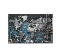 - Rompecabezas de mapa del mundo, rompecabezas imposible, 500 piezas