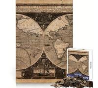 Rompecabezas de Mapa del Viejo Mundo de 1000 Piezas para Adolescentes Juguete para desarrollar la Mente Diseño Divertido y Relajante armar (38x26cm)