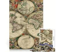 Rompecabezas de Mapa del Viejo Mundo para Adolescentes, 1000 Piezas, para Fortalecer la Memoria, Momentos de Paz, Regalo clásico (38x52cm)