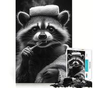 Rompecabezas de Mapache cepillándose los Dientes para Adultos, 1000 Piezas, para estimular la Memoria, Juego en Grupo, patrón de Montaje, Sorpresa navideña (38x26cm)