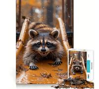 Rompecabezas de Mapache Deslizante de 1000 Piezas para Adolescentes Juguete para desarrollar la lógica, Ligero y Relajante Corte preciso Regalo clásico 38x52cm