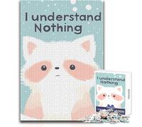 Rompecabezas de Mapache Que no Entiende Nada para Adultos, 1000 Piezas, Actividad educativa Que fomenta la concentración, Ocasiones Festivas, tamaño 38x26cm