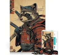 Rompecabezas de Mapache samurái para Adolescentes, 1000 Piezas, Juguete Que desafía la Mente, diversión Relajante, Corte preciso, Regalo Festivo (50x75cm)