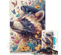 Rompecabezas de mapaches de 1000 Piezas para Adolescentes, Juguete de lógica Fina, fácil de Usar, con Bordes limpios, Ideal para Festivales (50x75cm)