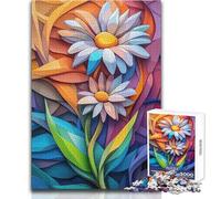 Rompecabezas de Margaritas Blancas para Adolescentes, 1000 Piezas, Juego Educativo de observación y Habilidad, Regalo Festivo significativo, tamaño 50x75cm