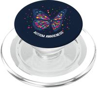 Rompecabezas de Mariposa de concienciación sobre el Autismo Azul en Abril PopSockets PopGrip para MagSafe